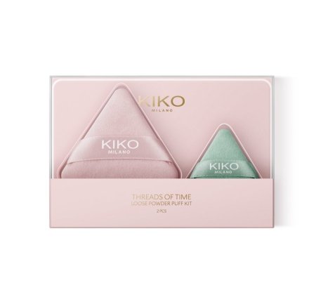 kiko threads of time bag loose powder puff kit