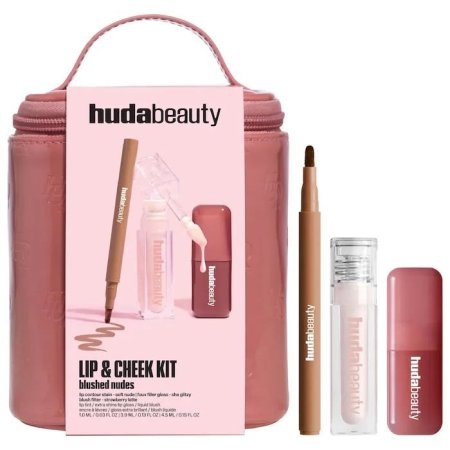 Huda beauty Lip and cheek kit blushed nudes
